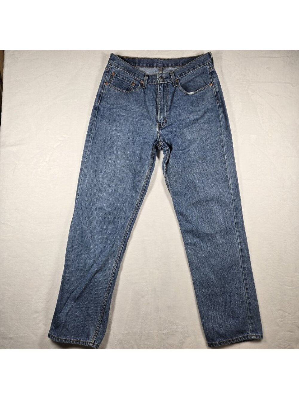 Levis 550 Jeans Men's 34x34 Relaxed-Fit Light Stone-Wash Blue Denim
